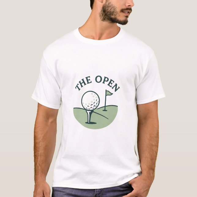 Camiseta The Open – Design de Golfe Minimalista (Frente)
