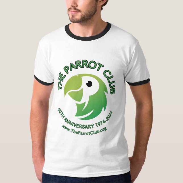Camiseta The Parrot Club 50º Aniversário do Homem (Frente)