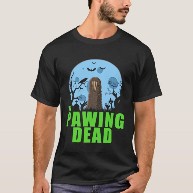 Camiseta The Pawing Dead  Zombie Sloth Paw Halloween Costum (Frente)