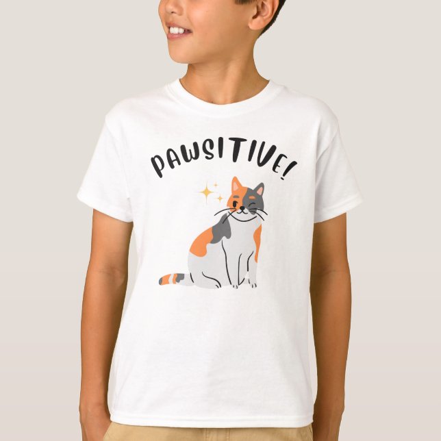 Camiseta The PAWSITIVE Cat - Kid's T-Shirt (Frente)