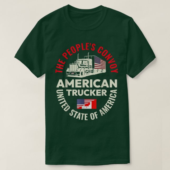 Camiseta The People Convoy 2022 America Truckers Freedom C (Frente do Design)