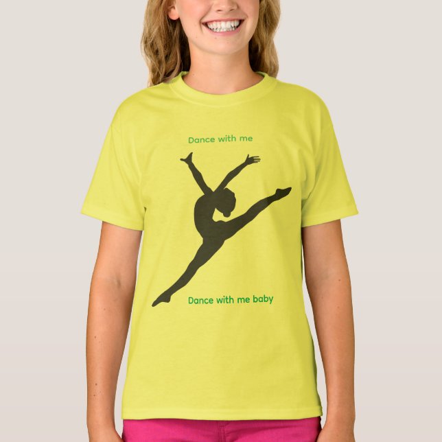 Camiseta The Playground T-Shirt with dancer in chartreuse (Frente)