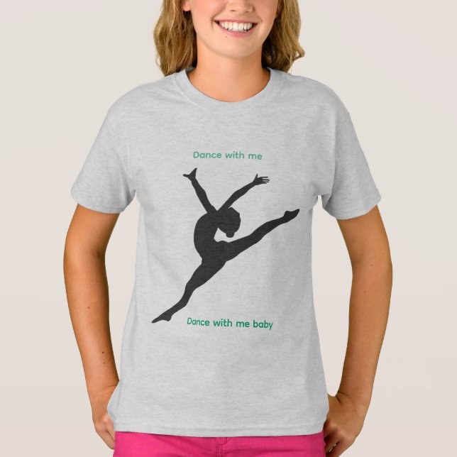 Camiseta The Playground T-Shirt with dancer in steel gray (Frente)