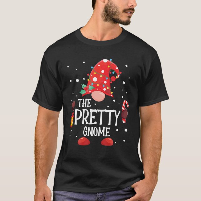Camiseta The Pretty Gnome Matching Family Christmas Gnome (Frente)