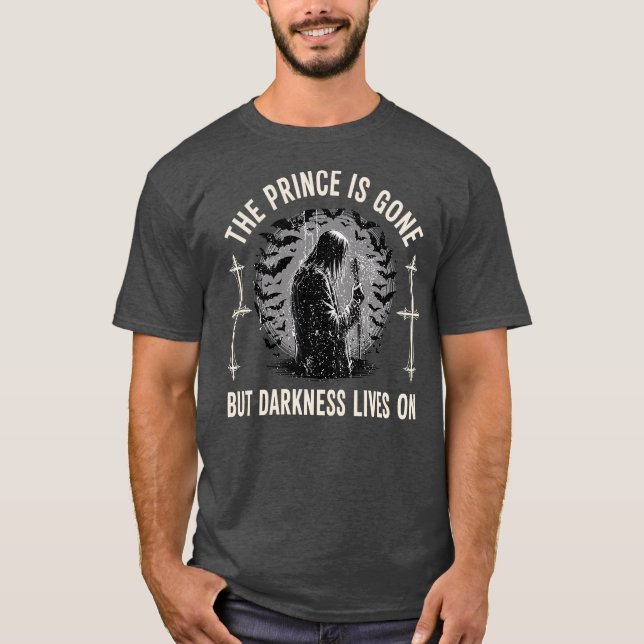 CAMISETA THE PRINCE IS GONE BUT DARKNESS LIVES ON (Frente)