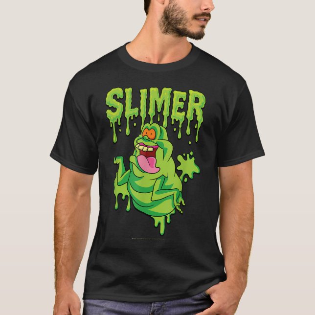 Camiseta The Real Ghostbusters Ecto Verde Slimer Retro (Frente)