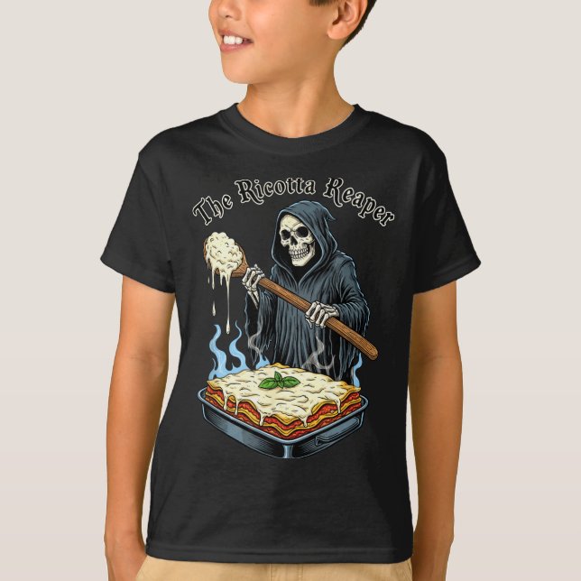 Camiseta The Ricotta Reaper Funny Italian Halloween Lasagna (Frente)