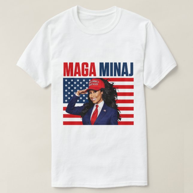 Camiseta The Rise Of  Maga Minaj And Trump (Frente do Design)