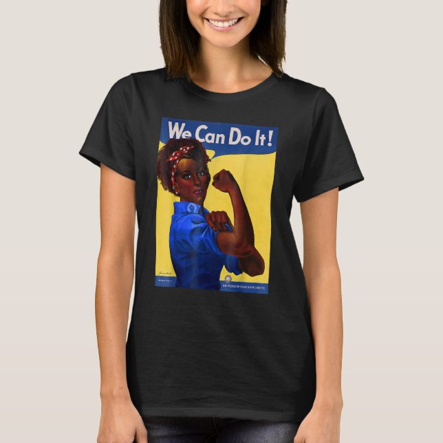 Camiseta The Riveter Black History Queen Melanin Afro Afric (Frente)