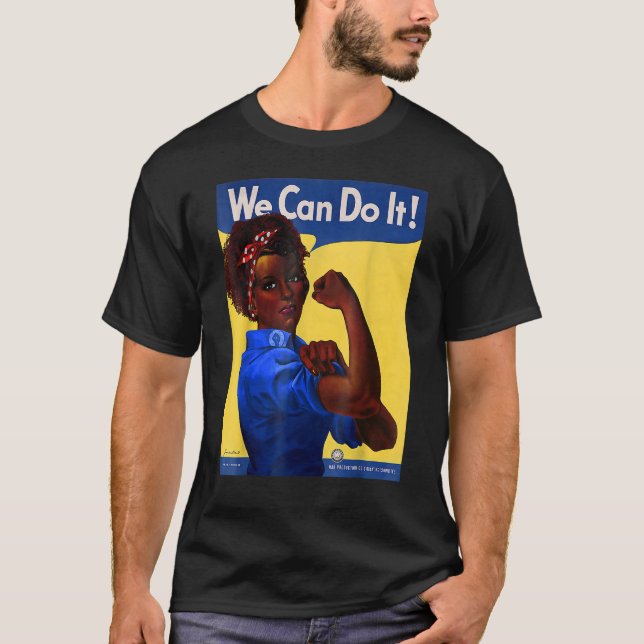 Camiseta The Riveter Black History Queen Melanin Afro Afric (Frente)