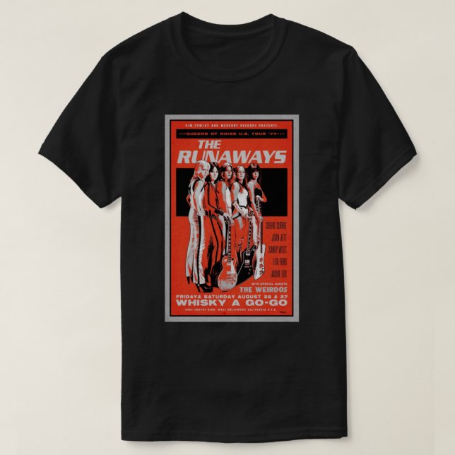 Camiseta The Runaways Concert Poster (Frente do Design)