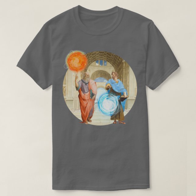 Camiseta The school of athens plato vs aristotle (Frente do Design)