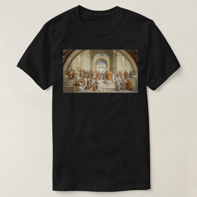 Camiseta The school of Athens Raffaello Sanzio (Frente do Design)