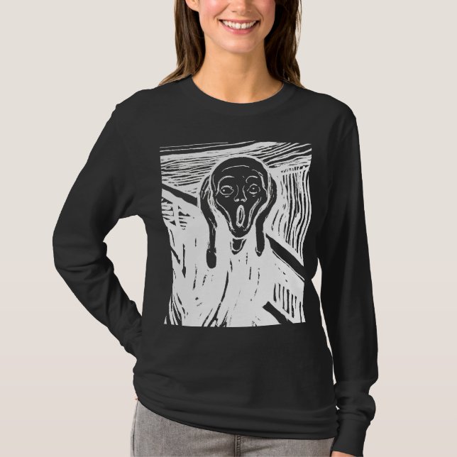 Camiseta The Scream – Edvard Munch Art (Inverted) T-Shirt (Frente)