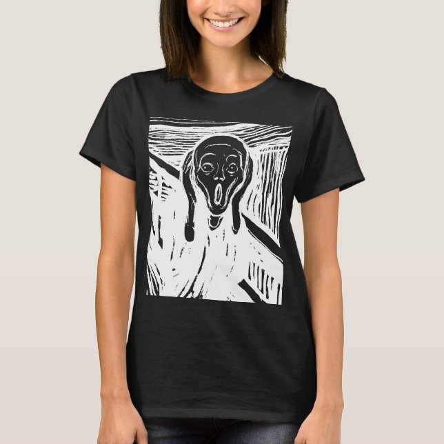 Camiseta The Scream – Edvard Munch Art (Inverted) T-Shirt (Frente)