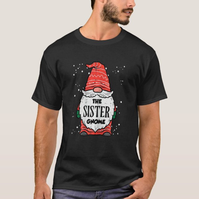 Camiseta The Sister Gnome Xmas Matching Christmas For Famil (Frente)