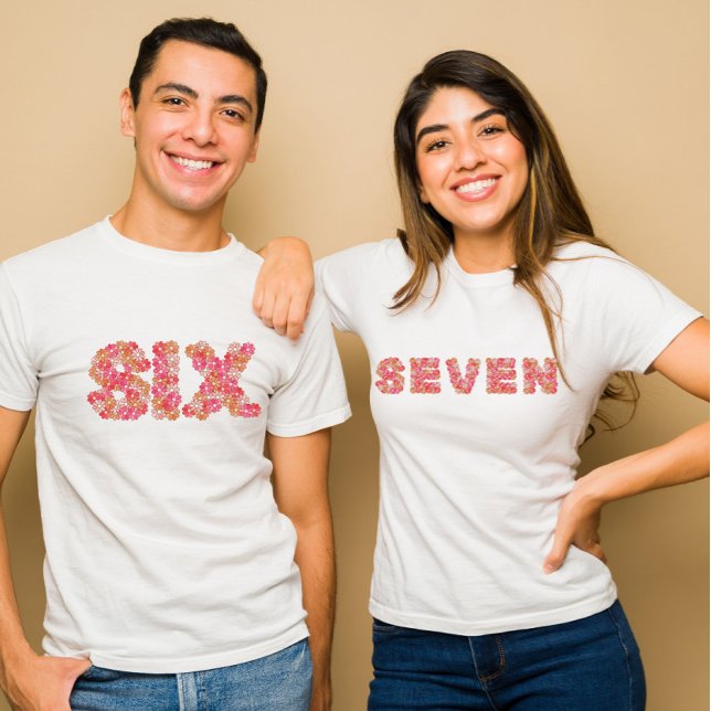 Camiseta The "SIX" of the 6-7 Valentine's Day Meme Duo (Criador carregado)