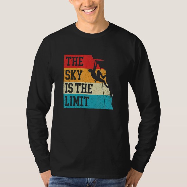 Camiseta The Sky Is The Limit Rock Climbing Bouldering Clim (Frente)