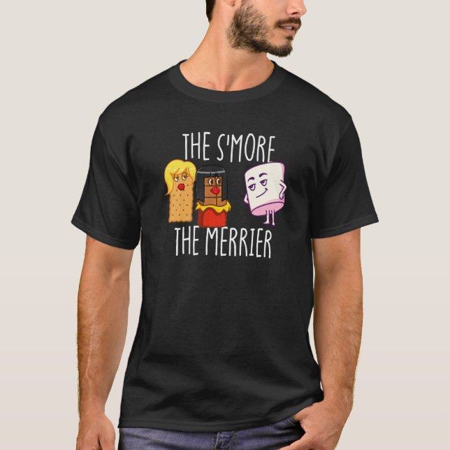 Camiseta The S'More The Merrier S'mores Marshmallow Smores  (Frente)