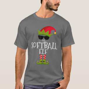 Camiseta The Softball Elf Matching Family Group Christmas G