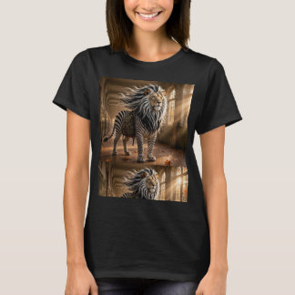 Camiseta The Striped Scholar | Fantasy Lion Zebra Adventure