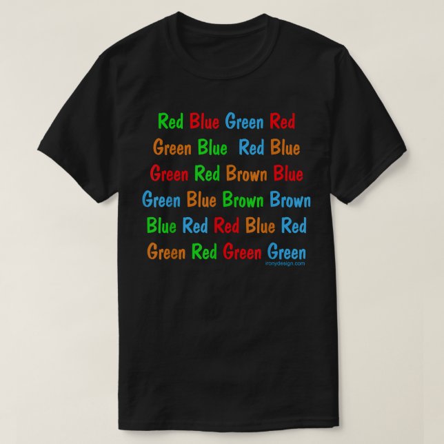 Camiseta The Stroop Test Dark  (Frente do Design)