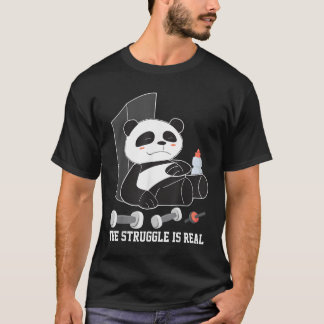 Camiseta The Struggle Is Real Lazy Panda Panda