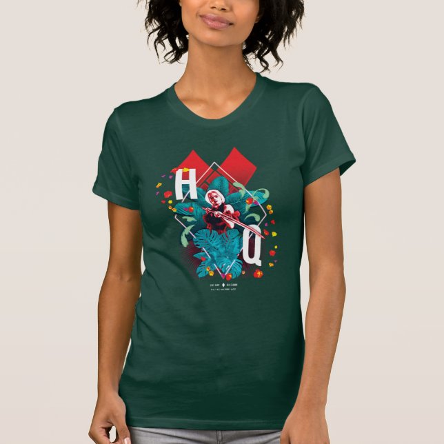 Camiseta The Suicide Squad | Harley Quinn Floral Diamond (Frente)