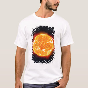 Camiseta The Sun que mostra alargamentos solares contra uma