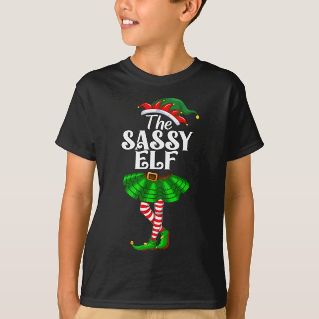 Camiseta The Sy Elf Xmas Funny Christmas Matching Family Pa (Frente)