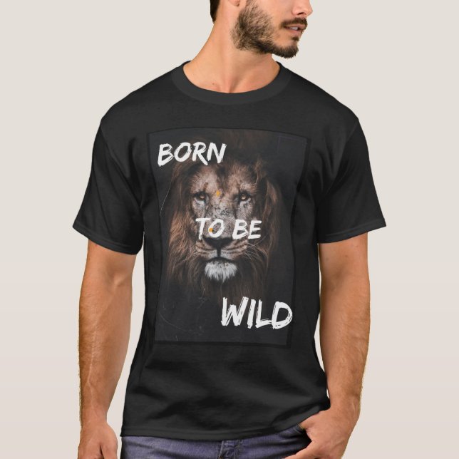 Camiseta The T-shirt desined by a lion's picture. (Frente)