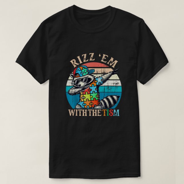 Camiseta The Tism Rizz - Unlocking Charisma Level (Frente do Design)
