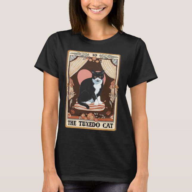 Camiseta The Tuxedo Cat Tarot Card Tuxedo Cat Tuxedo Mom Ca (Frente)