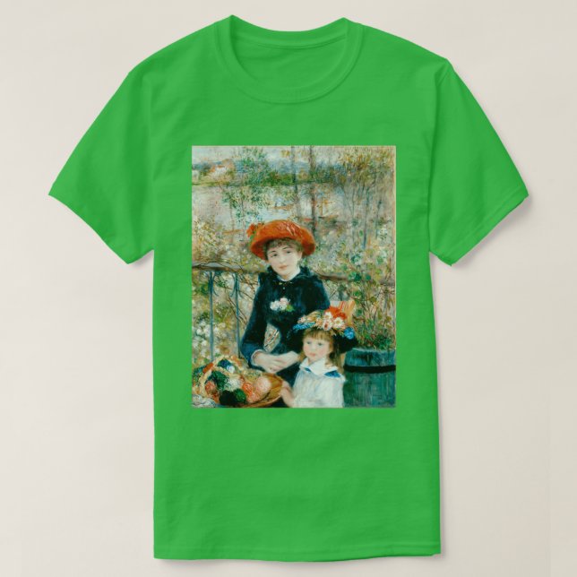 Camiseta The Two Sisters On The Terrace by PierreAuguste Re (Frente do Design)