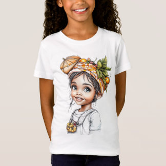 Camiseta The unique T-shirt depicts a beautiful girl