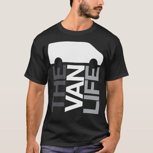 Camiseta The Van Life Logo  Greyscale (Frente)