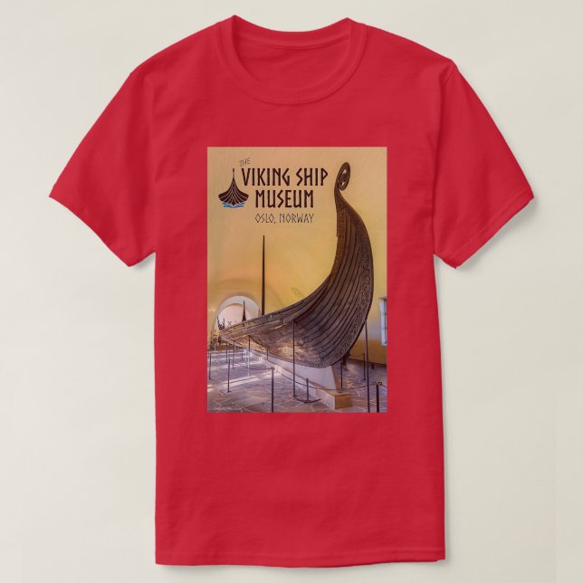 Camiseta The Viking Ship Museum Travel Poster (Frente do Design)