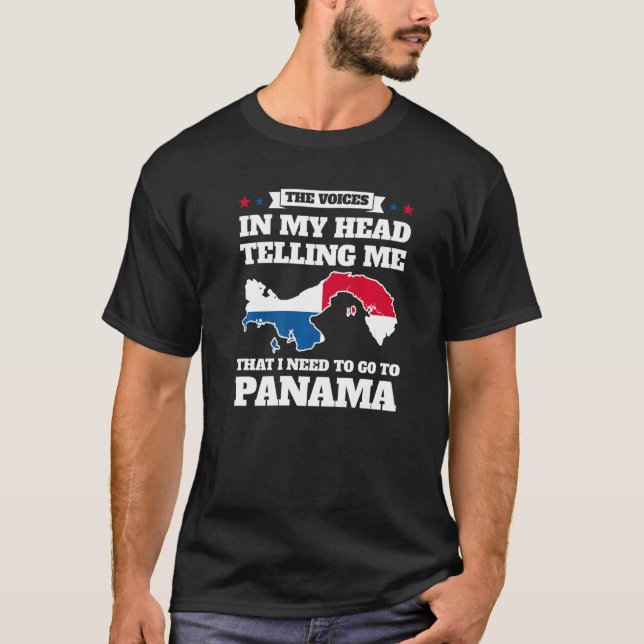 Camiseta the voice in head telling me Panama Panama Panamia (Frente)