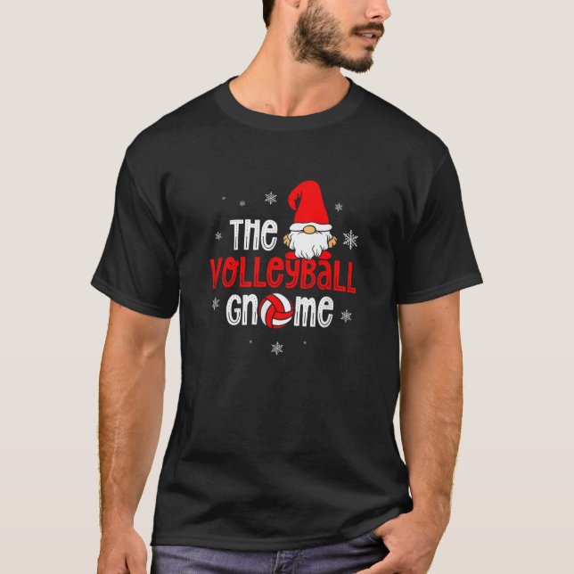 Camiseta The Volleyball Gnome Christmas Holiday Season Voll (Frente)