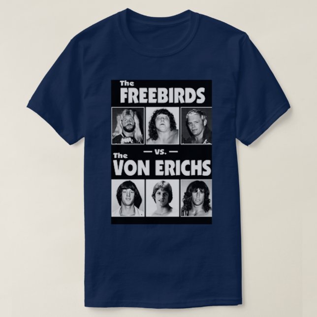 Camiseta The Von Erichs vs TheFreebirds (Frente do Design)