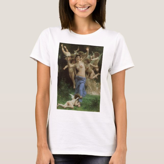 Camiseta The Wasp's Nest by William Adolphe Bouguereau (Frente)