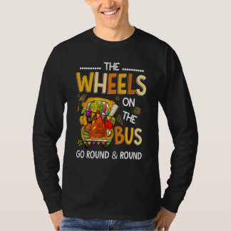 Camiseta The Wheels On The Bus Go Round Retro Back To Schoo
