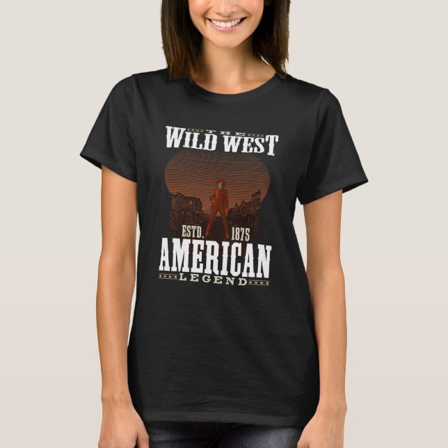 Camiseta The Wild West Est 1865 American Legend (Frente)