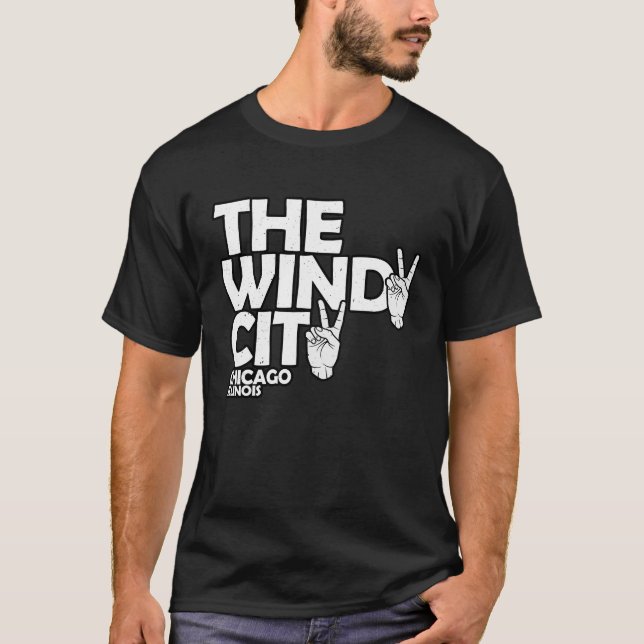 Camiseta The Windy City Chi Town, Chicago Illinois (Frente)