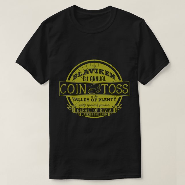 Camiseta The Witcher Coin Toss Blaviken Essential T-Shirt (Frente do Design)