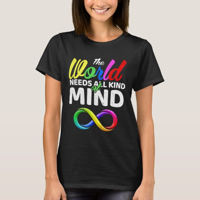 Camiseta The World Needs All Kinds Of Minds Autism Neurodiv (Frente)