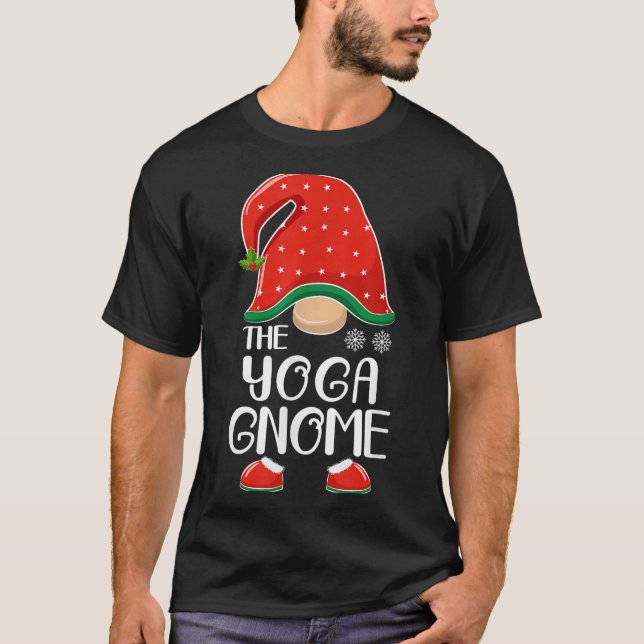 Camiseta The Yoga Gnome Elf Matching Family Group Christmas (Frente)