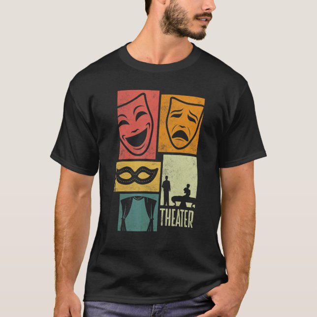 Camiseta Theater Thespian Theatrical Thespianism Silhouette (Frente)
