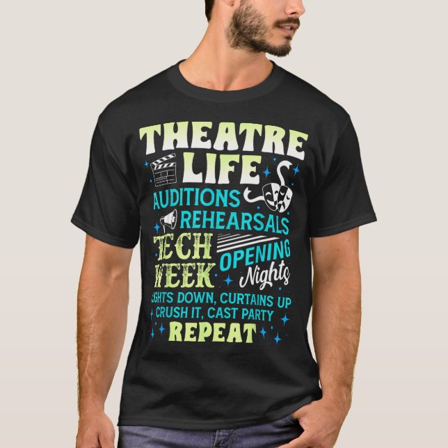 Camiseta Theatre Nerd Actor Funny Musical Theater Geek Thes (Frente)