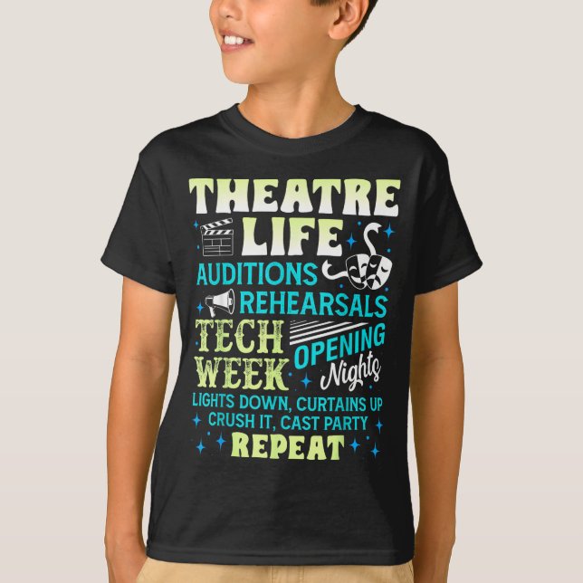 Camiseta Theatre Nerd Actor Funny Musical Theater Geek Thes (Frente)